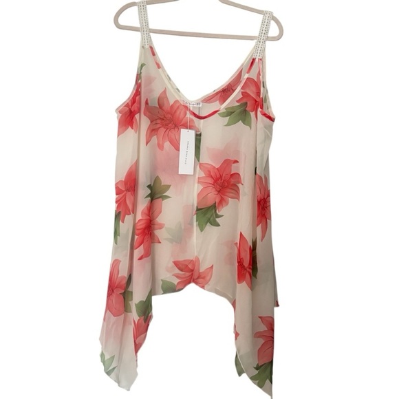 Rosegal Pink and Red Asymmetrical Camisole - Picture 1 of 10